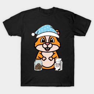 Cute hamster is having a midnight snack T-Shirt